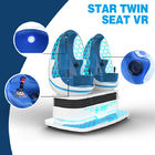 2 места жестикулируют синь игрового автомата виртуальной реальности кино 9Д стула с белым цветом