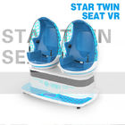 2 места жестикулируют синь игрового автомата виртуальной реальности кино 9Д стула с белым цветом