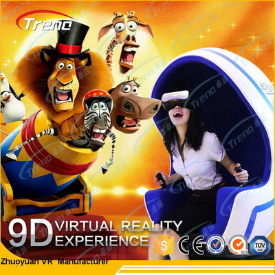Голубой имитатор виртуальной реальности машины яйца с платформой 360 градусов вращая