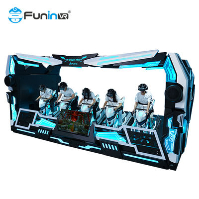 Развлечения 9D VR Dragon Rider 5-местный симулятор на динамической экстремальной тематической платформе