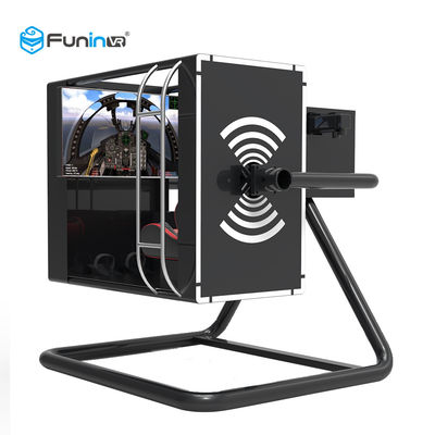 Оборудование парка атракционов черной арены летного тренажера виртуальной реальности на открытом воздухе