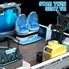 Голубой белый имитатор виртуальной реальности кино кабины езды мест 9Д ВР цвета 2 для парка атракционов детей