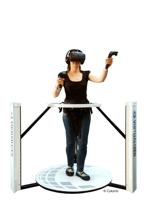 Беговая дорожка виртуальной реальности парка атракционов стреляя ходунком имитатора ВР ходока